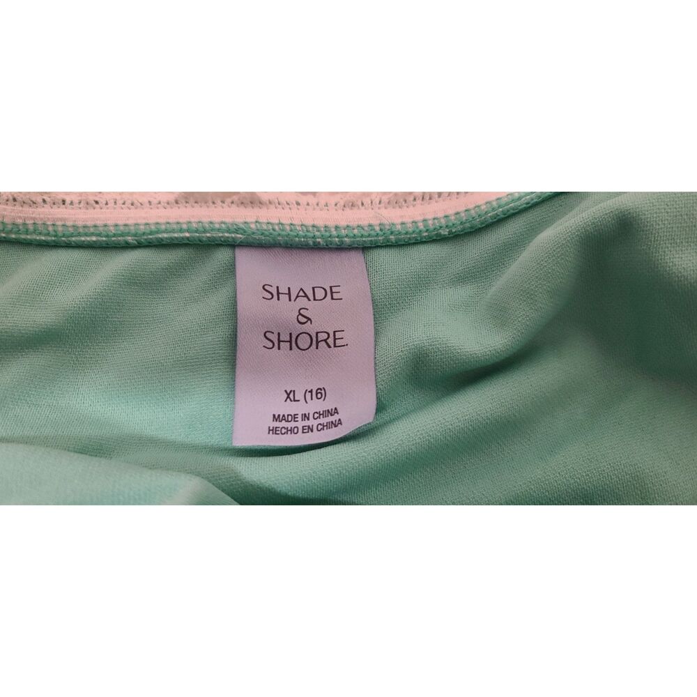 Shade & Shore Textured Turquoise Bikini Bottom W/Side Ties Size XL 16 NWT - Picture 3 of 5